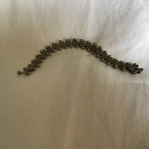 Cool sterling vintage chunky funky link and  ball bracelet 29.6g